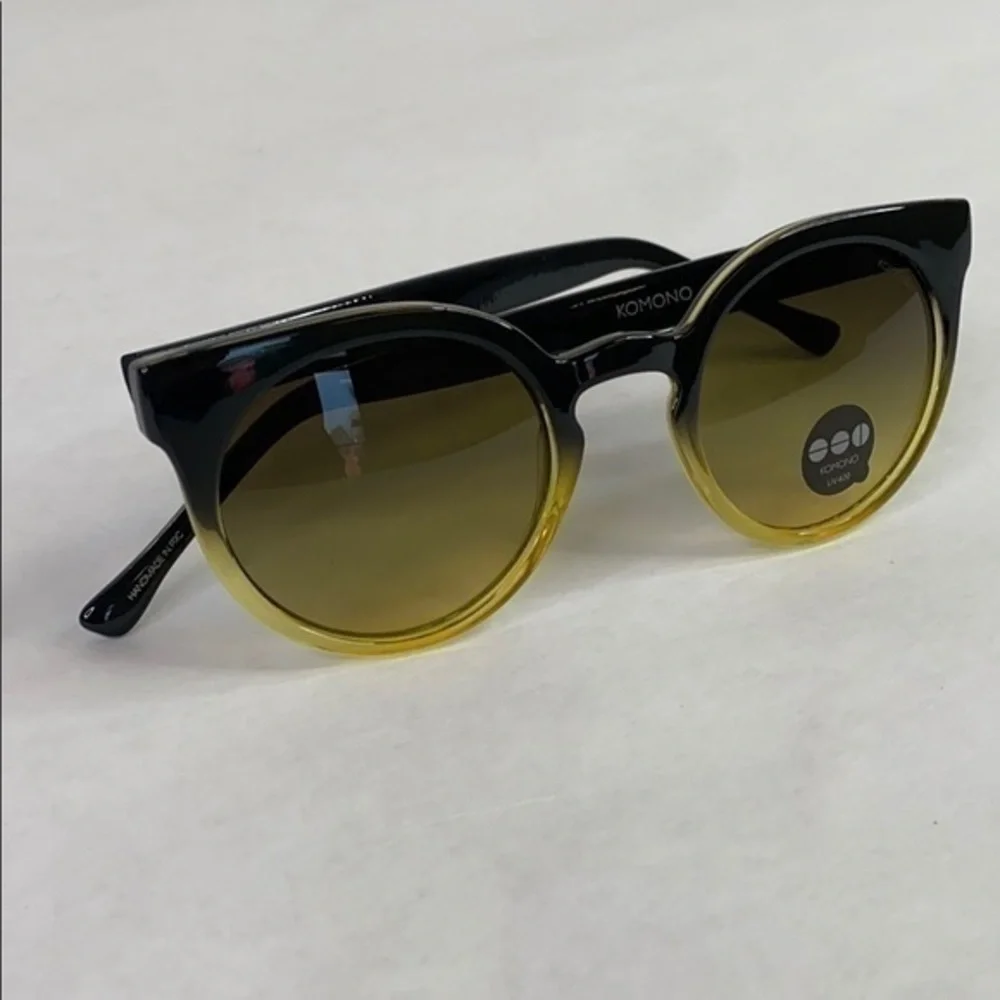 Komono Sunglasses 🕶 Lulu Black Yellow NEW Cat Eye